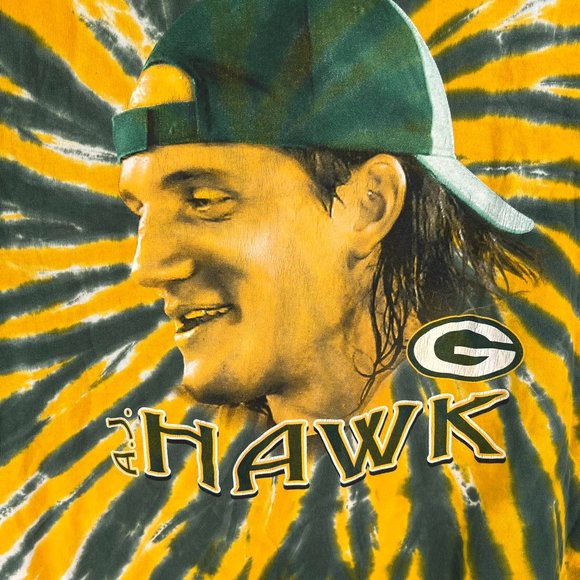 AJ Hawk Tie-dye Shirt Adult XL Green Gold Green Bay Packer NFL Team Graphic - Picture 2 of 7